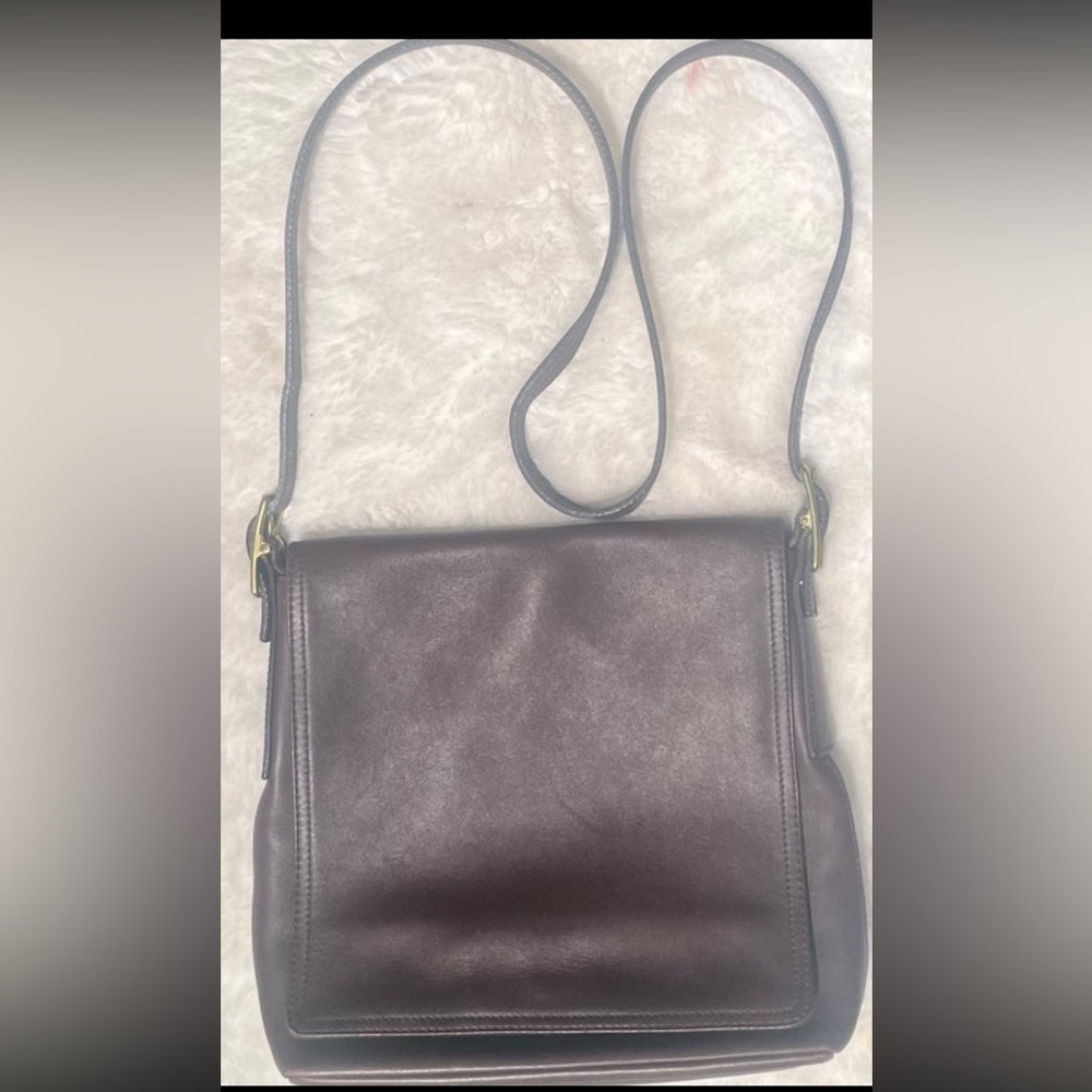 COACH vintage Leather 9829 Monterey Crossbody Flap Messenger Bag Purse Brown